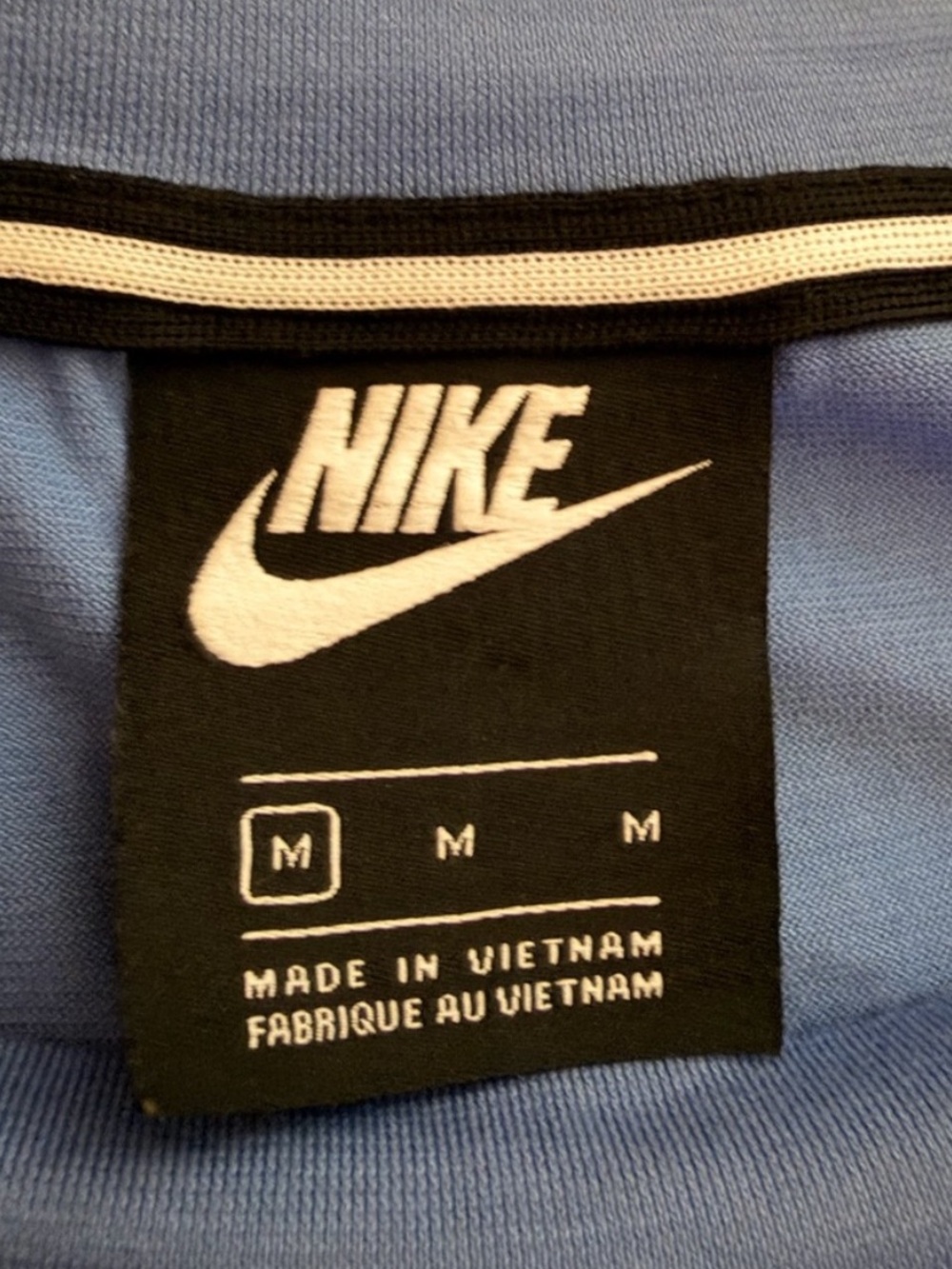 Nike Women’s Cropped T-Shirt Medium Blue White Swoosh Logo Short Sleeve Tee - Picture 2 of 2